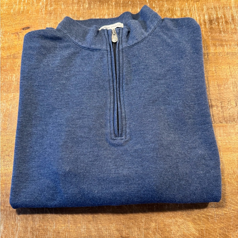 Peter Millar Navy Zip-Front Men's Sweater